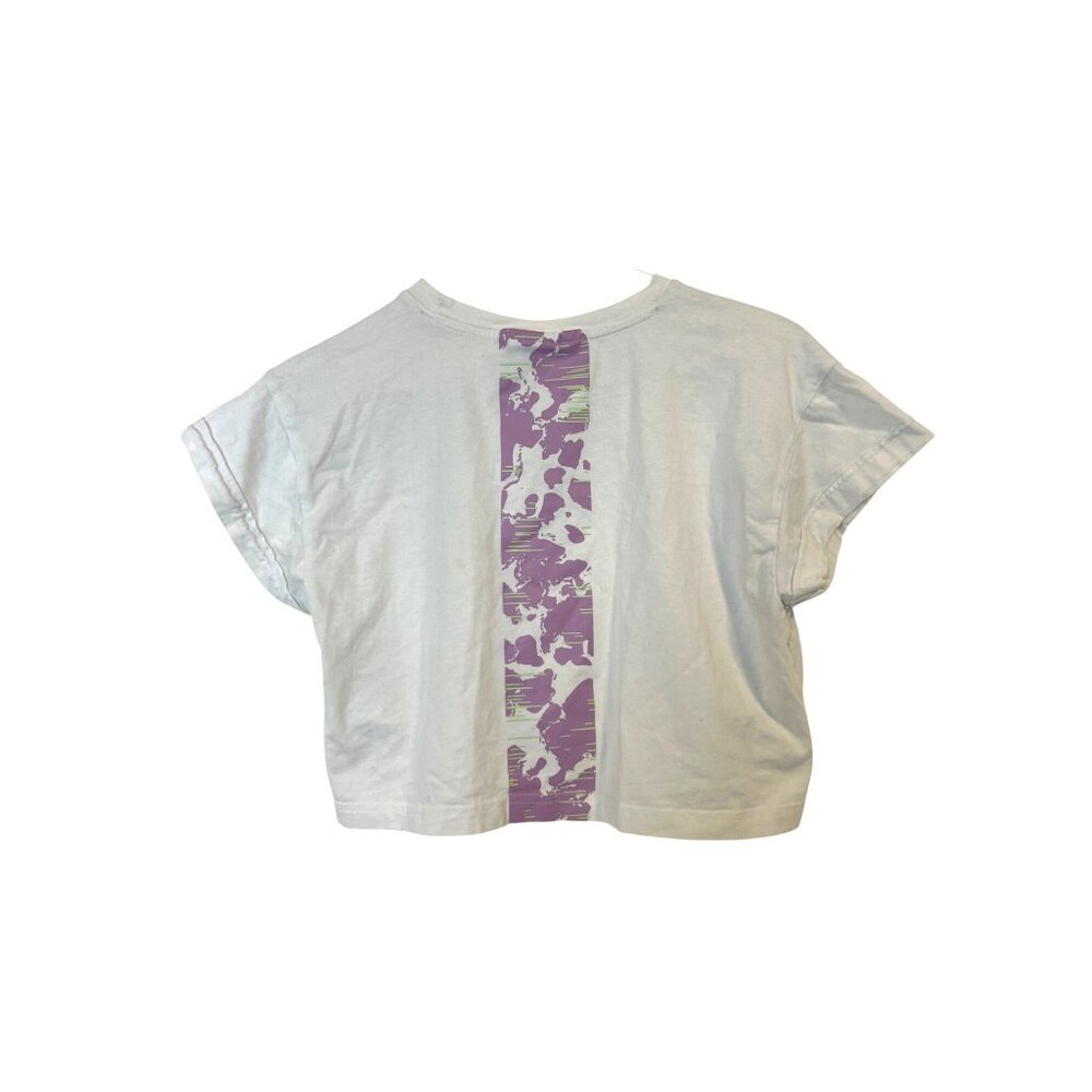 Gymshark Crop‎ Top Shirt Purple Back Strip Small